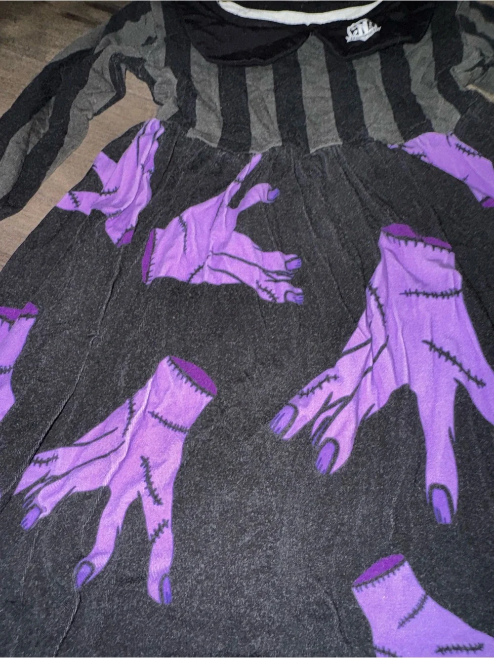 Twisted Lily Onyx Lore Wednesday Addams Thing Hands Twirl Dress Toddler 3T
